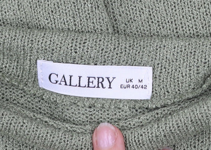 Womens UK Size M Gallery Green Jersey T-Shirt