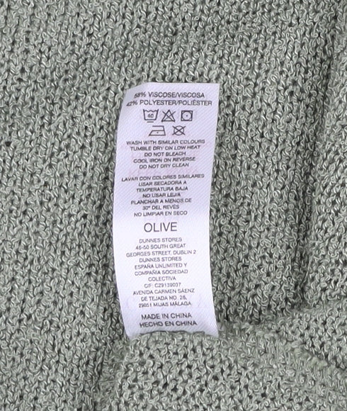 Womens UK Size M Gallery Green Jersey T-Shirt