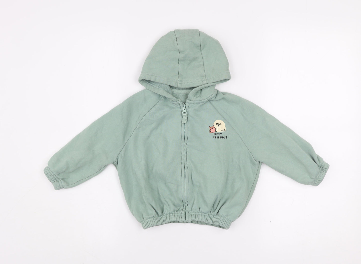 Girls UK Size 2-3 Years Bonnes Stores Green Basic Jacket