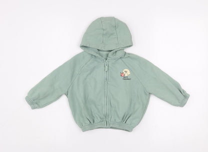 Girls UK Size 2-3 Years Bonnes Stores Green Basic Jacket