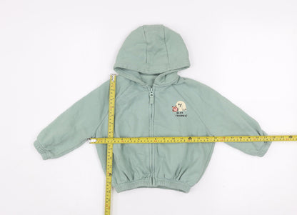 Girls UK Size 2-3 Years Bonnes Stores Green Basic Jacket