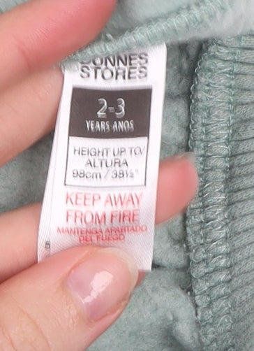 Girls UK Size 2-3 Years Bonnes Stores Green Basic Jacket