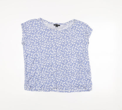 Womens UK Size 8 ESMARA Blue Basic T-Shirt