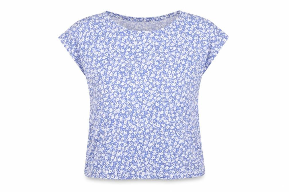 Womens UK Size 8 ESMARA Blue Basic T-Shirt