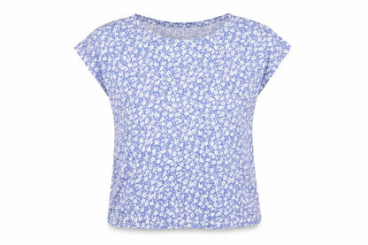 Womens UK Size 8 ESMARA Blue Basic T-Shirt