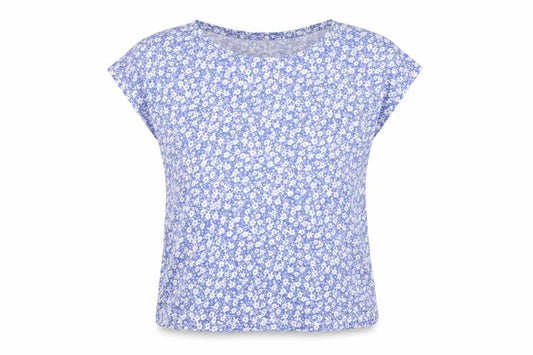 Womens UK Size 8 ESMARA Blue Basic T-Shirt