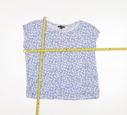 Womens UK Size 8 ESMARA Blue Basic T-Shirt