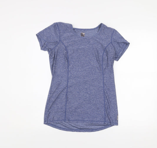 Womens UK Size XS Penn Blue Gym & Training Running & Jogging Yoga T-Shirt