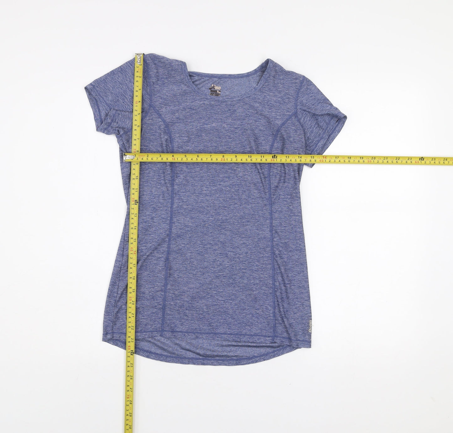 Womens UK Size XS Penn Blue Gym & Training Running & Jogging Yoga T-Shirt