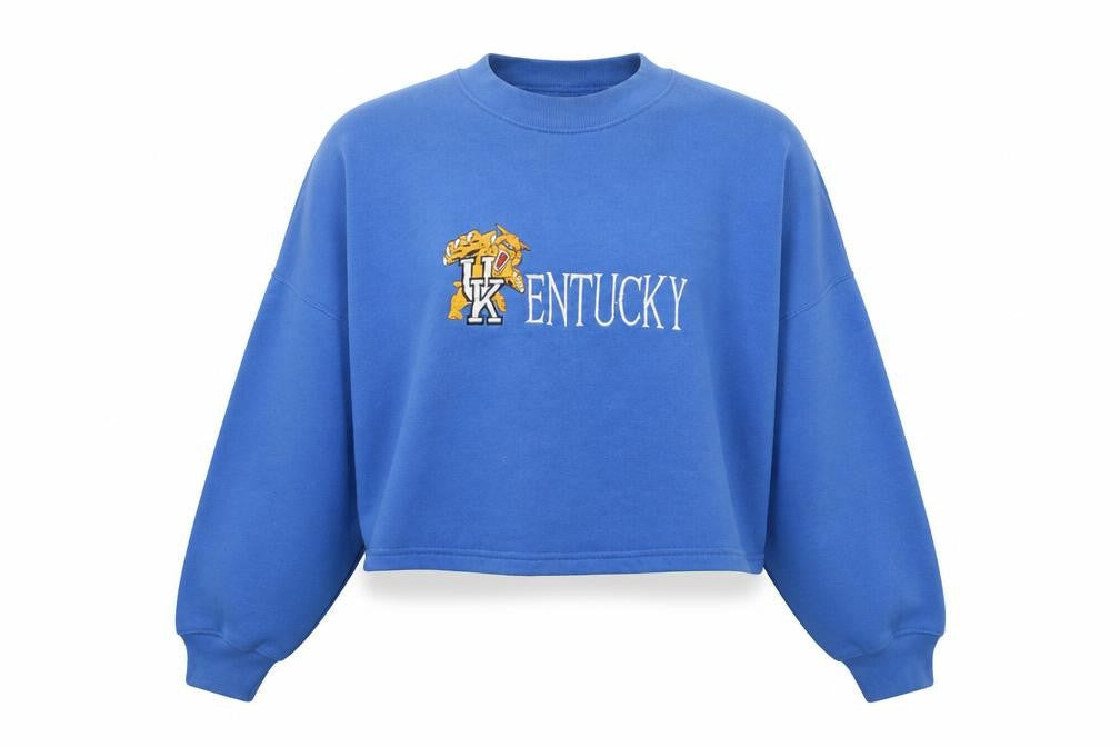 Womens UK Size L Fruit of the Loom Blue Pullover Sweatshirt