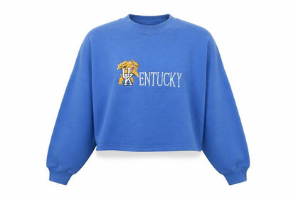 Womens UK Size L Fruit of the Loom Blue Pullover Sweatshirt