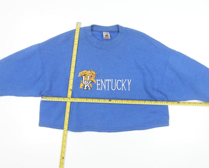 Womens UK Size L Fruit of the Loom Blue Pullover Sweatshirt
