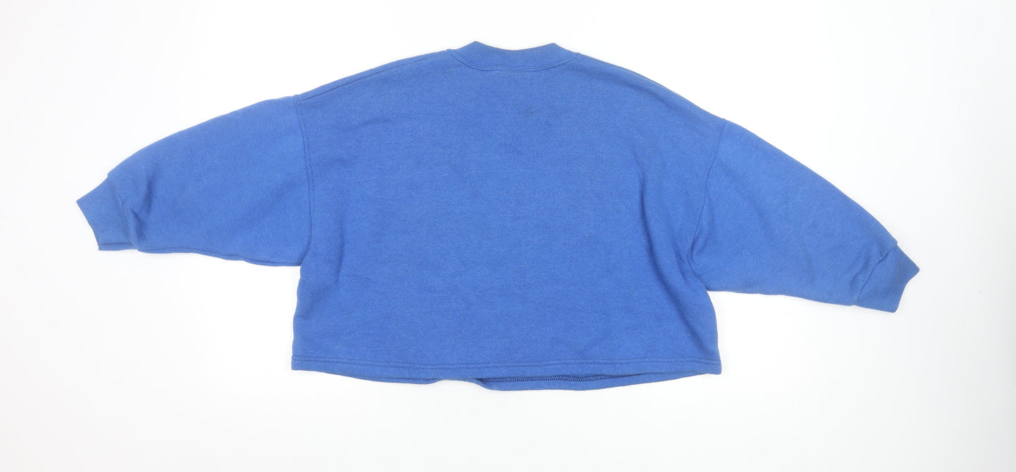 Womens UK Size L Fruit of the Loom Blue Pullover Sweatshirt