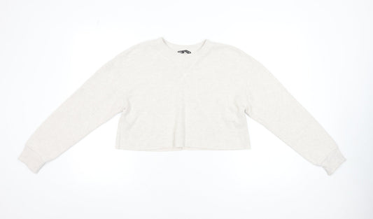 Womens UK Size S Zara Beige Pullover Jumper