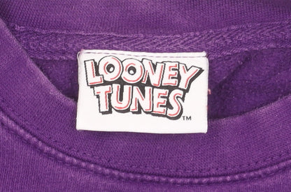 Womens UK Size 8-10 Looney Tunes Purple Pullover Sweatshirt