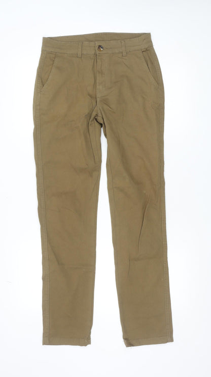 Fluid Men's Beige Chino Trousers 28R Slim Fit Cotton Elastane