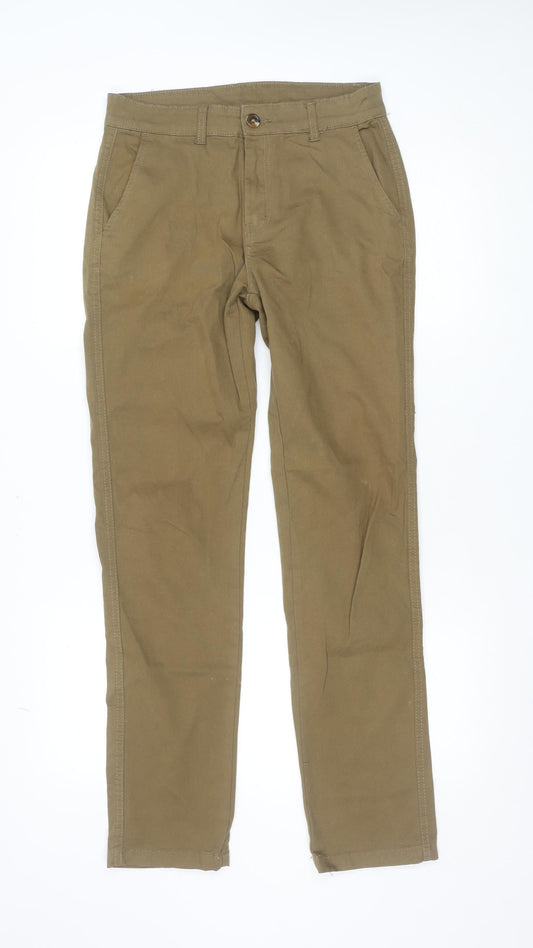 Fluid Men's Beige Chino Trousers 28R Slim Fit Cotton Elastane