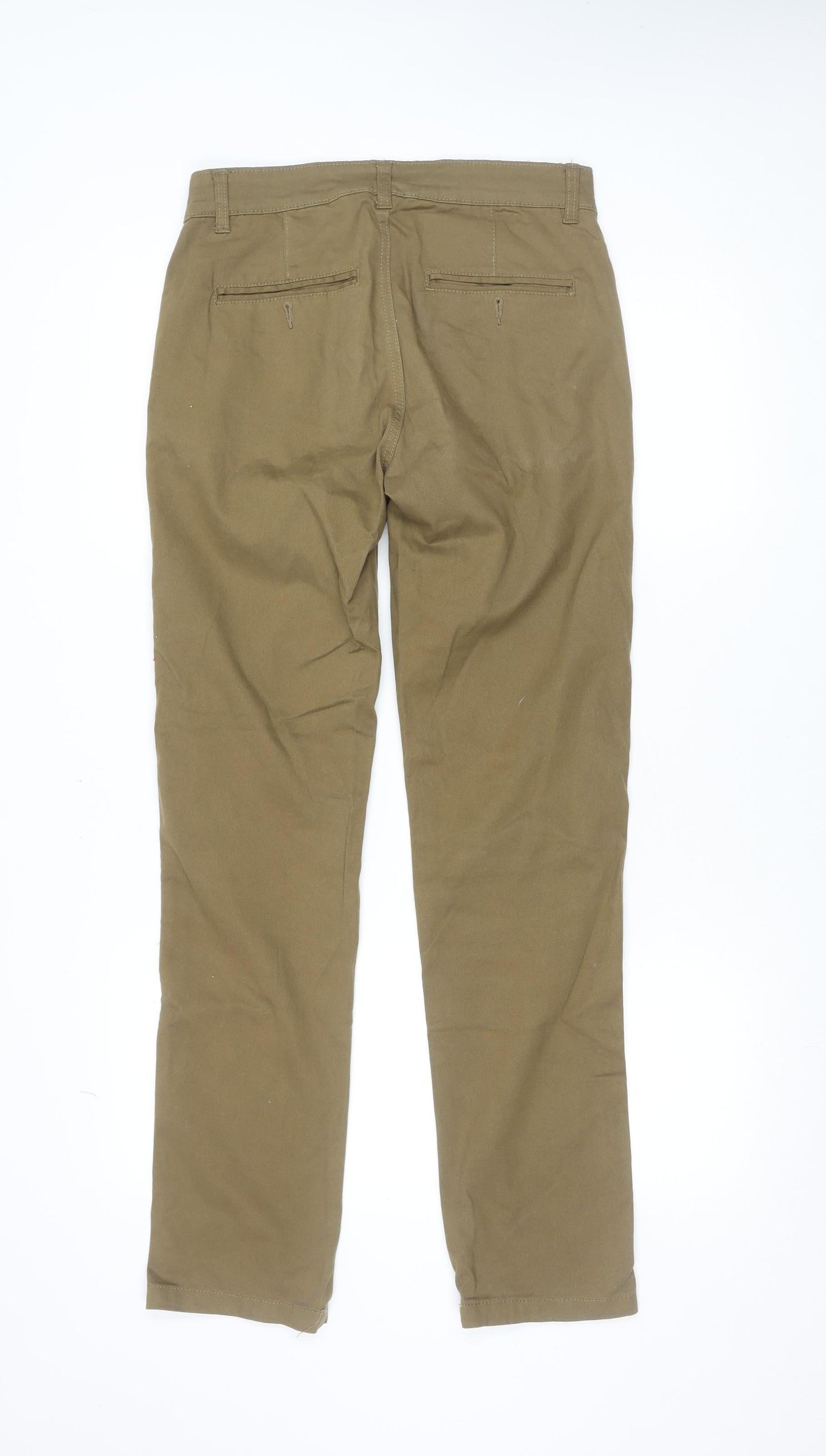 Fluid Men's Beige Chino Trousers 28R Slim Fit Cotton Elastane
