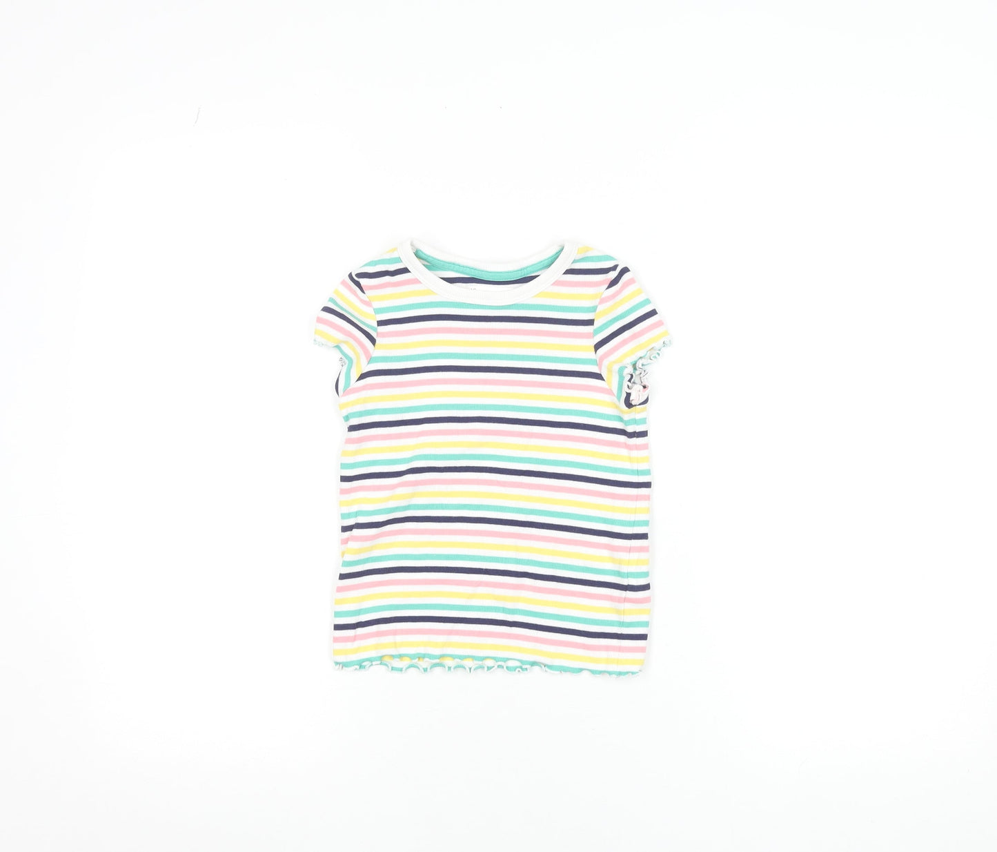 Girls UK Size 4-5 Years Marks and Spencer Multicoloured Basic T-Shirt