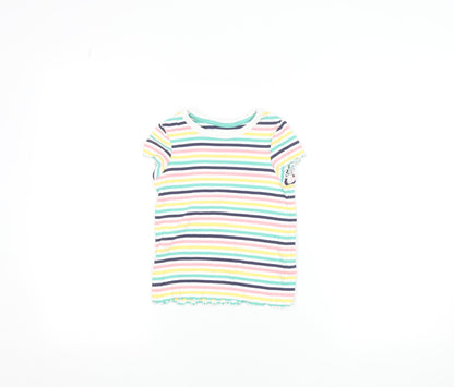 Girls UK Size 4-5 Years Marks and Spencer Multicoloured Basic T-Shirt
