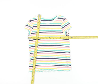 Girls UK Size 4-5 Years Marks and Spencer Multicoloured Basic T-Shirt