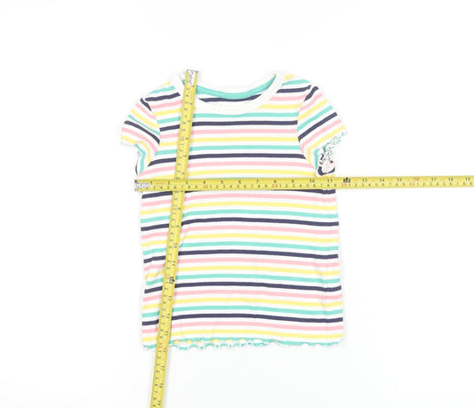 Girls UK Size 4-5 Years Marks and Spencer Multicoloured Basic T-Shirt