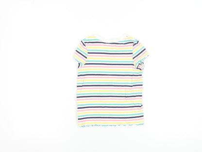 Girls UK Size 4-5 Years Marks and Spencer Multicoloured Basic T-Shirt