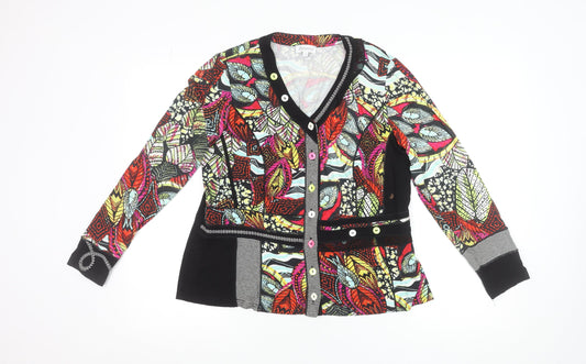 Womens UK Size S Pauporté Multicoloured Cropped Button-Up