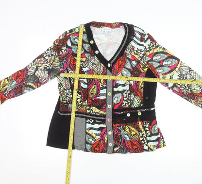 Womens UK Size S Pauporté Multicoloured Cropped Button-Up