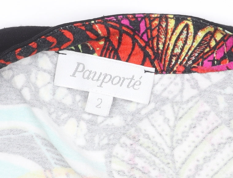 Womens UK Size S Pauporté Multicoloured Cropped Button-Up