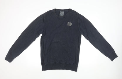 Diesel Men's Black Cotton Crew Neck Pullover Jumper XL