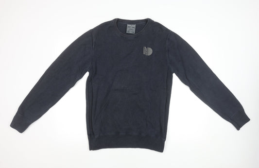 Diesel Men's Black Cotton Crew Neck Pullover Jumper XL