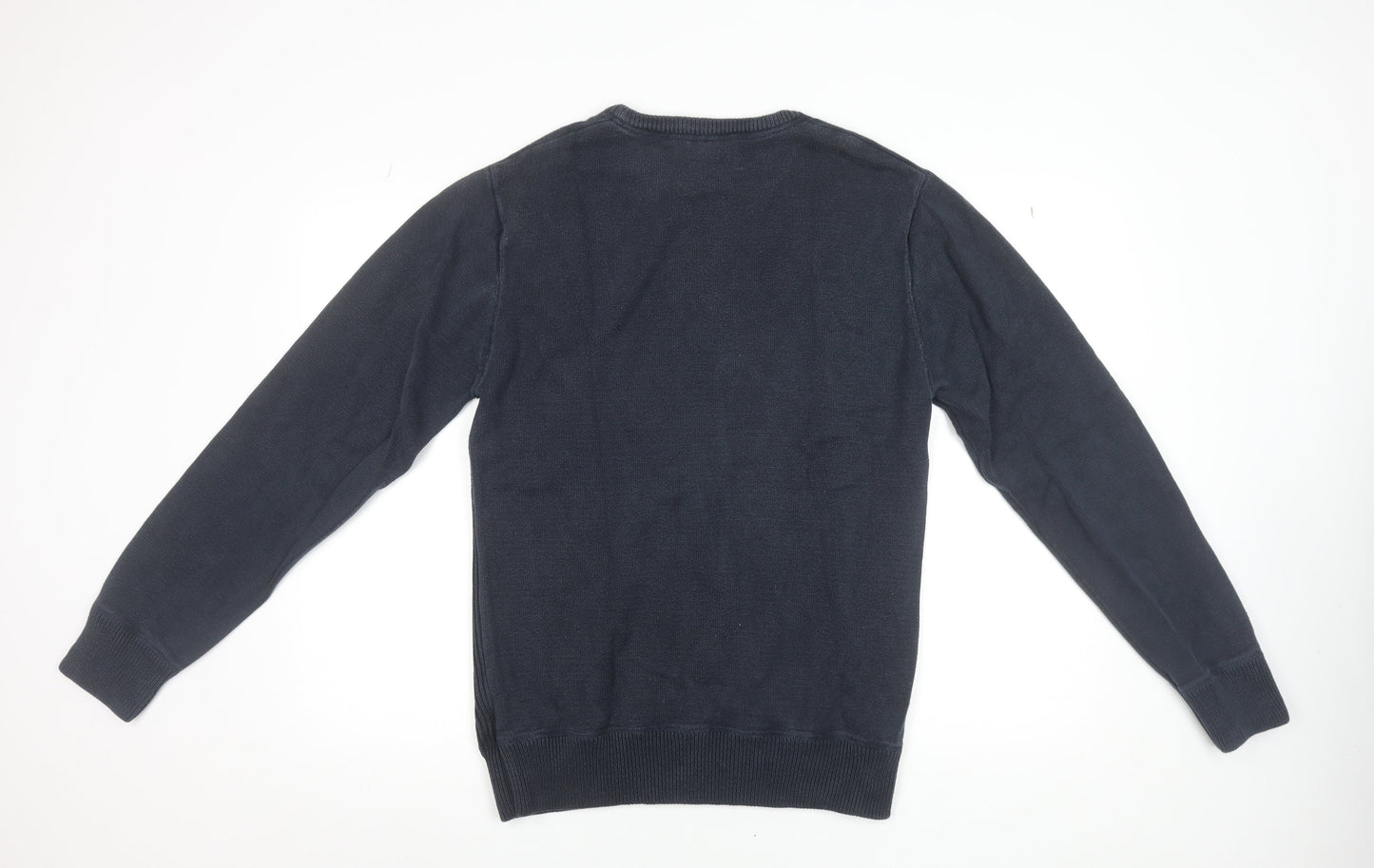 Diesel Men's Black Cotton Crew Neck Pullover Jumper XL