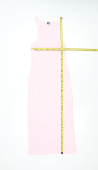 Old Navy Women’s Pink Ribbed Midi Tank Dress XS