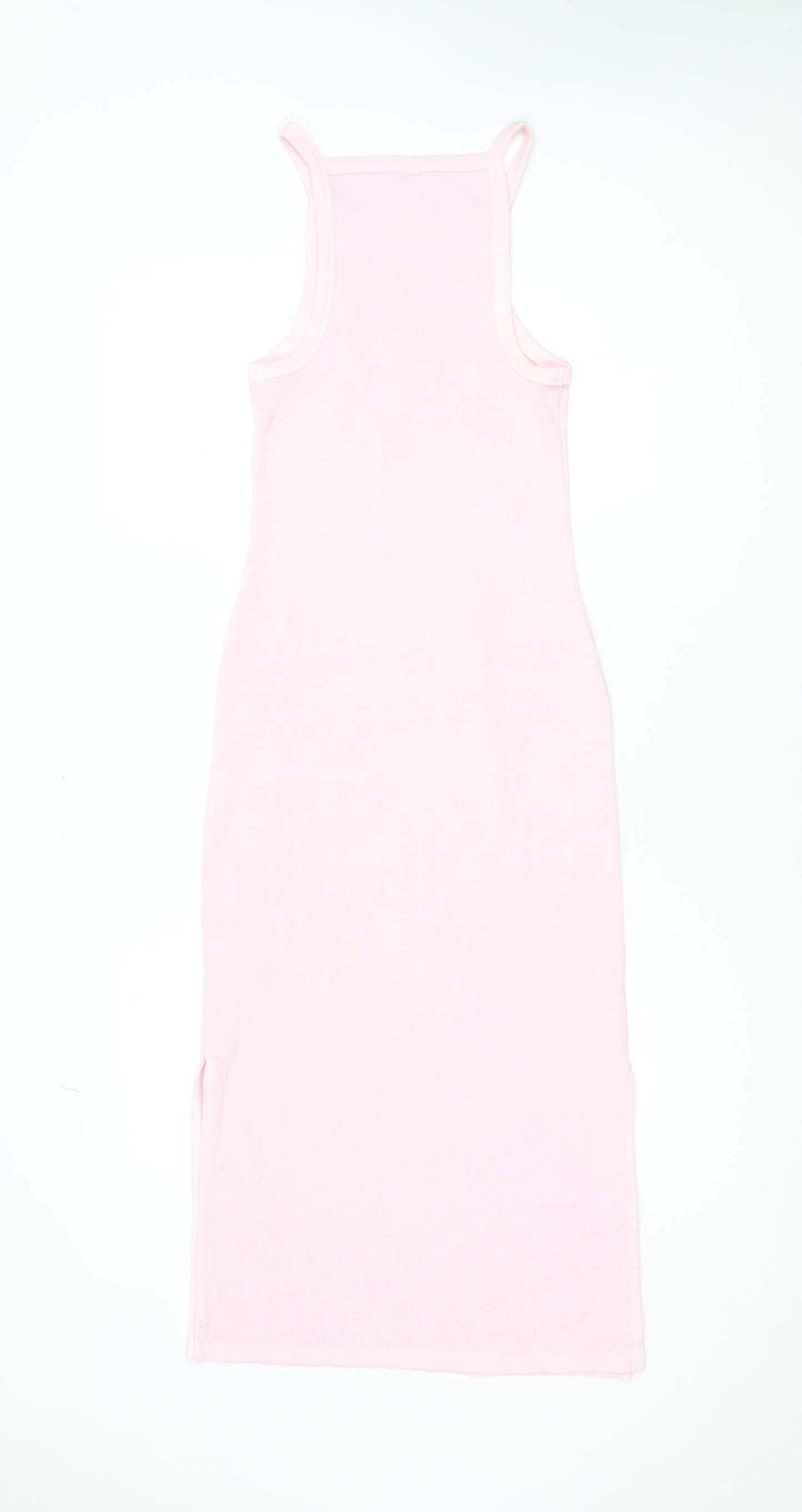 Old Navy Women’s Pink Ribbed Midi Tank Dress XS