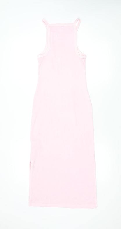 Old Navy Women’s Pink Ribbed Midi Tank Dress XS