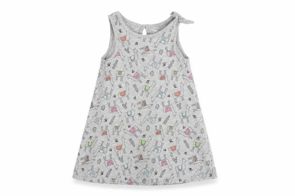 Baby Gap Girls Grey Animal Print A-Line Sleeveless Dress 3 Years