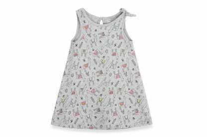 Baby Gap Girls Grey Animal Print A-Line Sleeveless Dress 3 Years