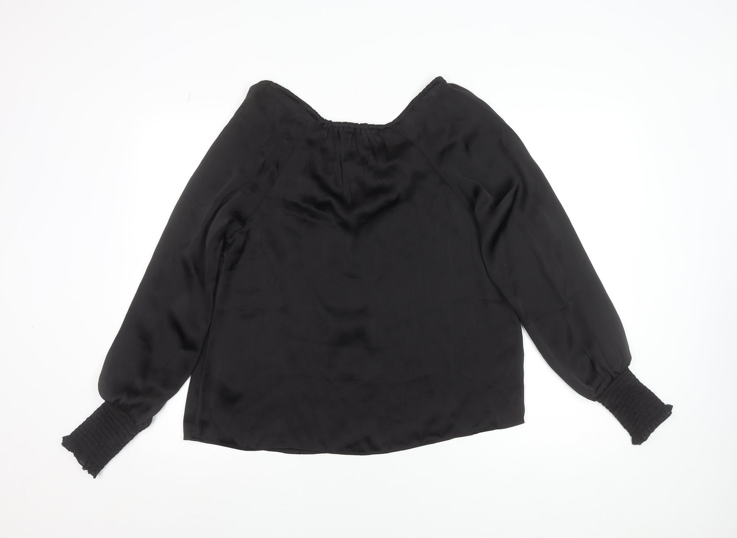Womens UK Size 8 friends like these Black Peasant Blouse