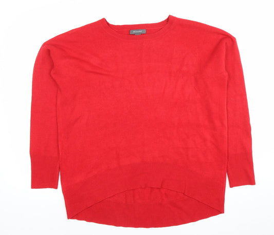 Primark Women's Red Acrylic Knit Crew Neck Pullover Jumper M