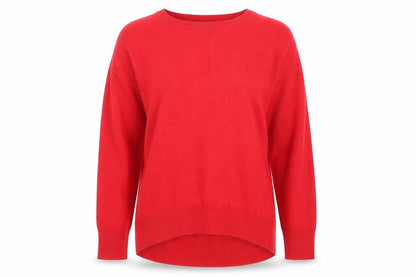 Primark Women's Red Acrylic Knit Crew Neck Pullover Jumper M