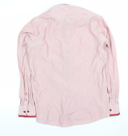 Mens UK Collar Size M Guide London Smart Pink  Dress Shirt