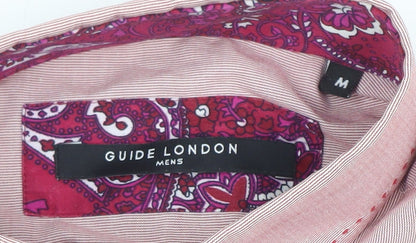 Mens UK Collar Size M Guide London Smart Pink  Dress Shirt