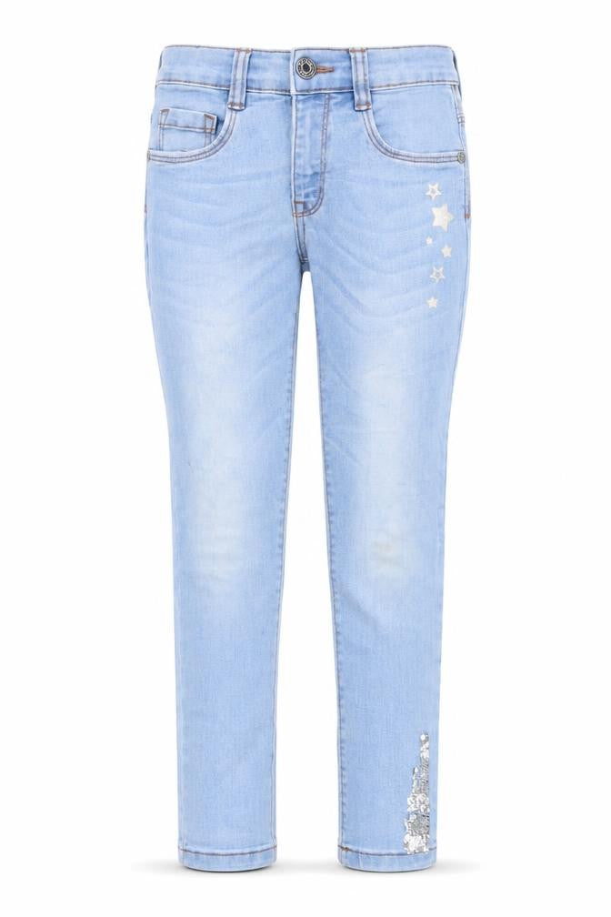 Girls UK Size 6 Years Blue Seven Regular Fit Skinny Jeans