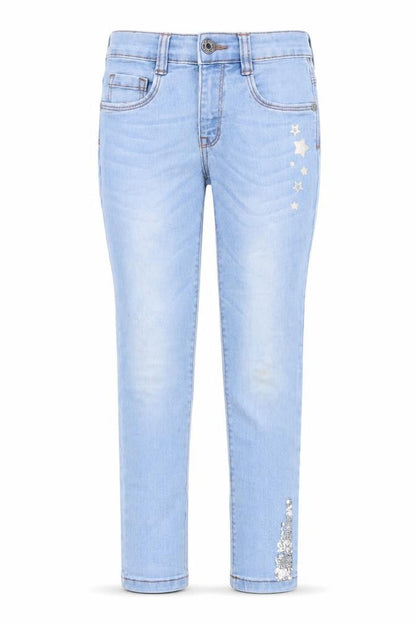 Girls UK Size 6 Years Blue Seven Regular Fit Skinny Jeans