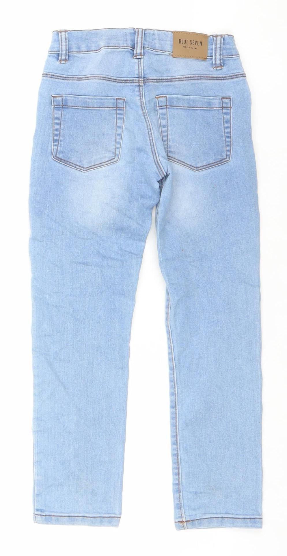 Girls UK Size 6 Years Blue Seven Regular Fit Skinny Jeans