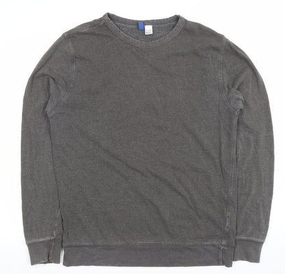 Mens UK Size L H&M Grey Pullover Sweatshirt