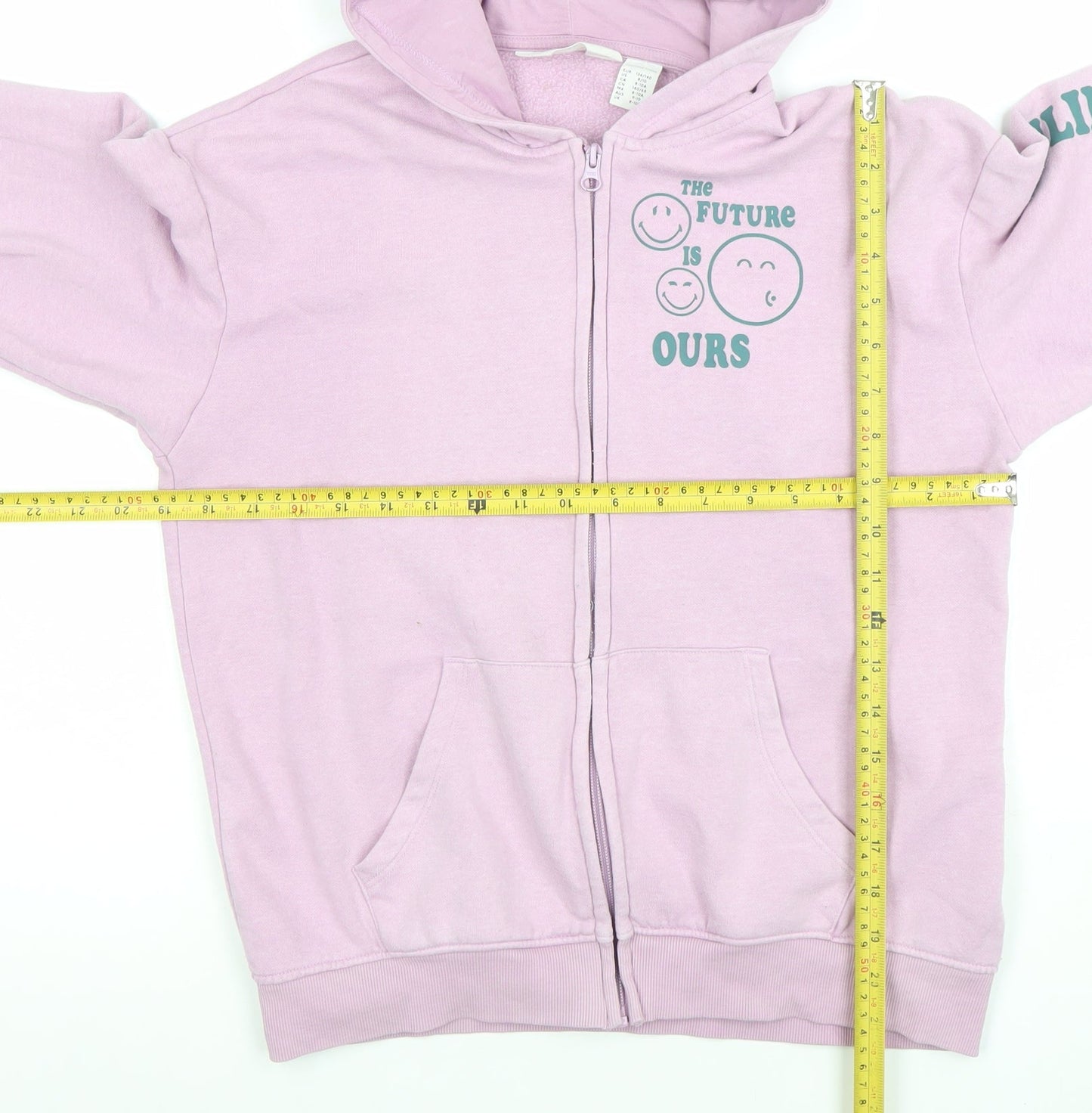 Girls UK Size 8-10 Years H&M Pink Full Zip Hoodie