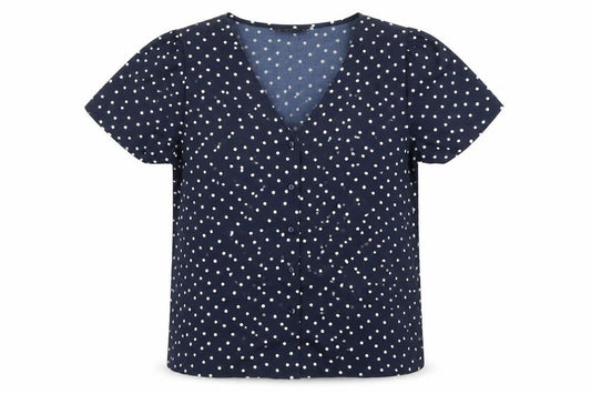 Womens UK Size L Only Blue Basic Blouse