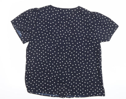 Womens UK Size L Only Blue Basic Blouse